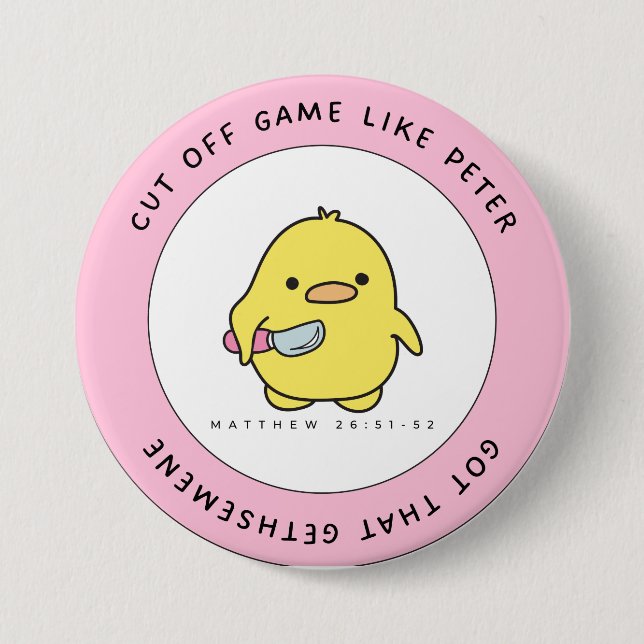 Chapa Redonda De 7 Cm Biblia Duckie (Anverso)