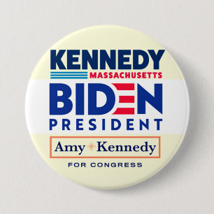 Chapa Redonda De 7 Cm Biden - Costazos Kennedy