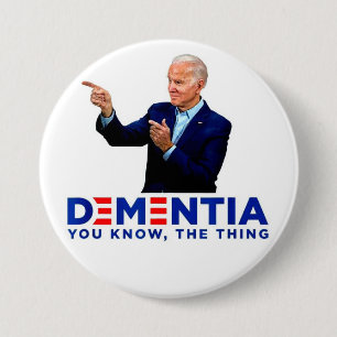 Chapa Redonda De 7 Cm Biden Dementia