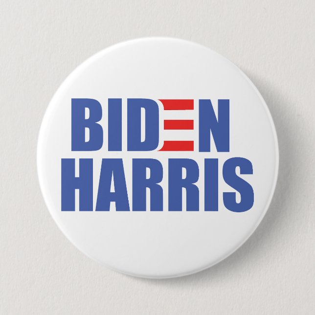 Chapa Redonda De 7 Cm Biden / Harris (Anverso)