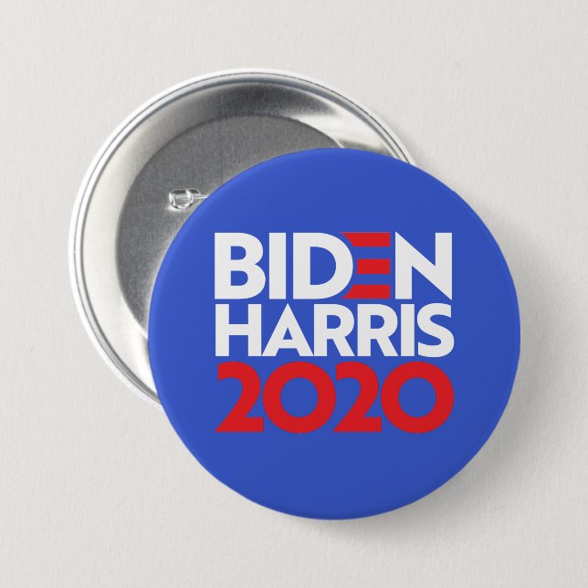 CHAPA REDONDA DE 7 CM BIDEN HARRIS 2020 (Anverso y reverso)