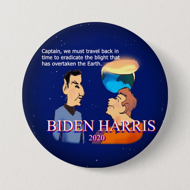 Chapa Redonda De 7 Cm Biden Harris 2020 Vote democrat resistance (Anverso)