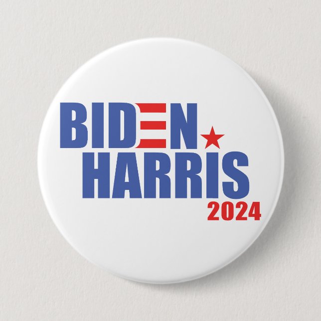 Chapa Redonda De 7 Cm Biden/Harris 2024 (Anverso)
