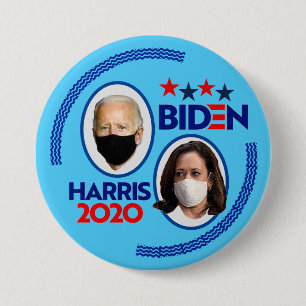 Chapa Redonda De 7 Cm Biden / Harris Covid-2020