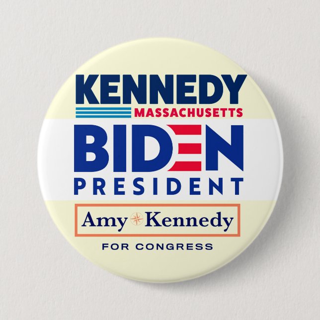 Chapa Redonda De 7 Cm Biden — Kennedy Coattails (Anverso)