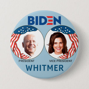 Chapa Redonda De 7 Cm Biden/Whitmer 2020