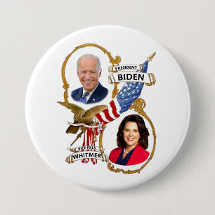 Chapa Redonda De 7 Cm Biden-Whitmer 2020