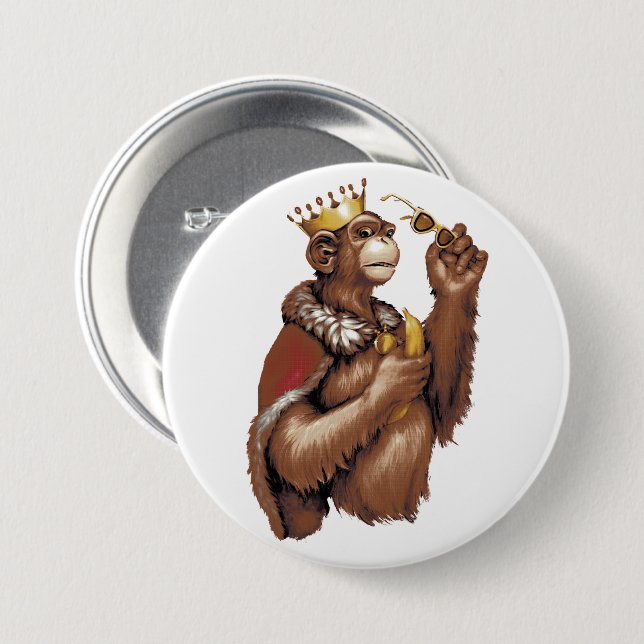Chapa Redonda De 7 Cm Big Chimpin' (Anverso y reverso)