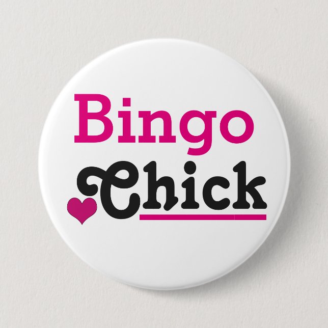 Chapa Redonda De 7 Cm Bingo Chick (Anverso)