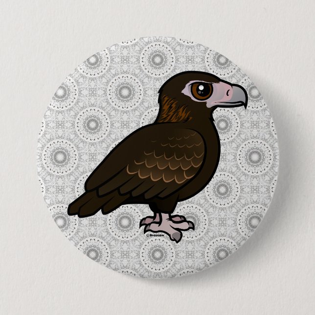 Chapa Redonda De 7 Cm Birdorable Cuña-ató Eagle (Anverso)