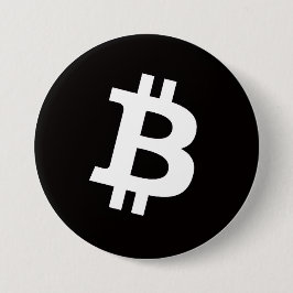 Chapa Redonda De 7 Cm Bitcoin Pin Button (Large)