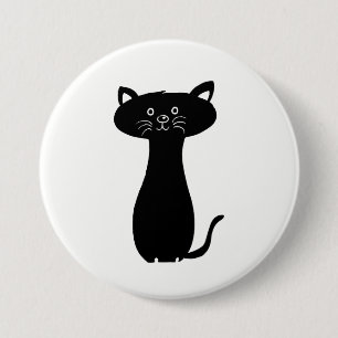 Chapa Redonda De 7 Cm Black Personalizado Kitty
