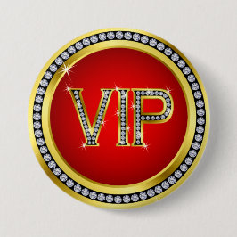 Chapa Redonda De 7 Cm Bling VIP Button - srf