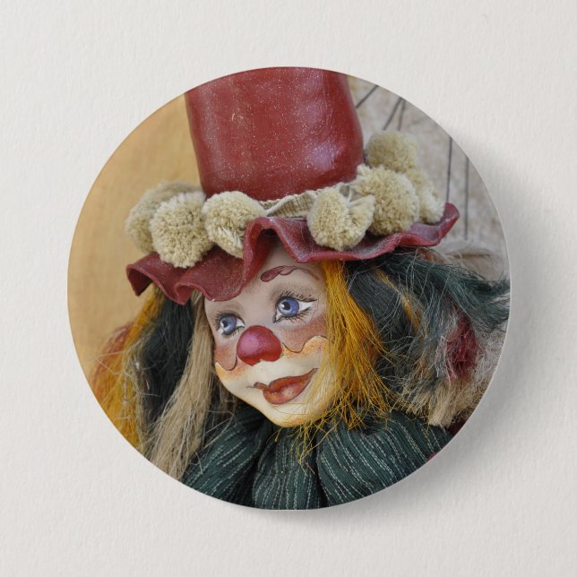 Chapa Redonda De 7 Cm Bohemian Clown Button (Anverso)