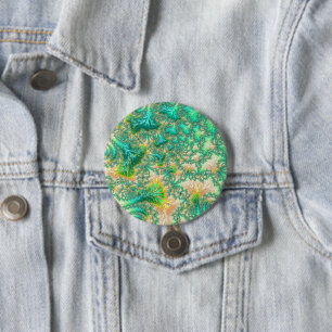 Chapa Redonda De 7 Cm Bohemio Vibrante Trippy Fractal Abstracto Espiral