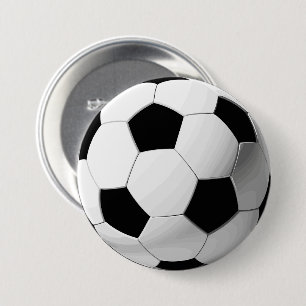 Chapa Redonda De 7 Cm Bola de fútbol realista genial en 3D para fanático
