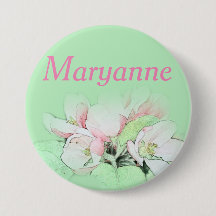 Bonito rosa claro nombre flor de manzana pin