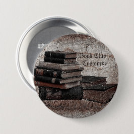 Chapa Redonda De 7 Cm Book Lovers Vintage Book Club