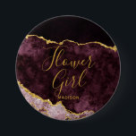 Chapa Redonda De 7 Cm Borgoña Relieve metalizado dorado Rubor Agate Marb<br><div class="desc">Burgundy Rubor color de agua rosada y Relieve metalizado dorado marble de color de agua Agate diseño de Geode dorado,  con fuentes modernas y guiones. ¡El botón de moda y Boda de Moda Flower Girl! ~ Revisa mi tienda para ver toda la suite boda para este diseño!</div>