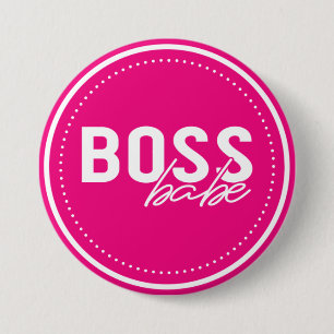 Chapa Redonda De 7 Cm Boss Babe