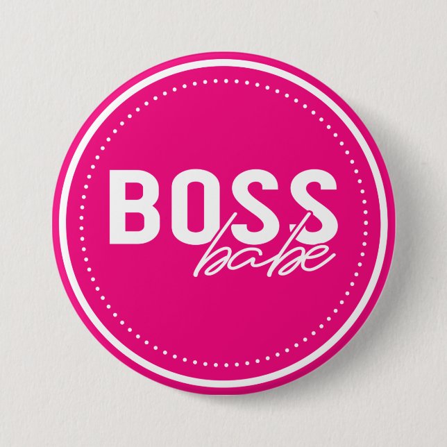 Chapa Redonda De 7 Cm Boss Babe (Anverso)