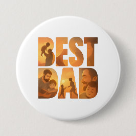 Chapa Redonda De 7 Cm Botones de Papá Nunca