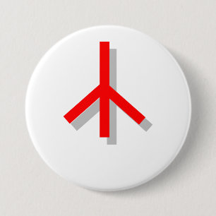 Chapa Redonda De 7 Cm Botones de signo de paz minimalistas - Arte de lín