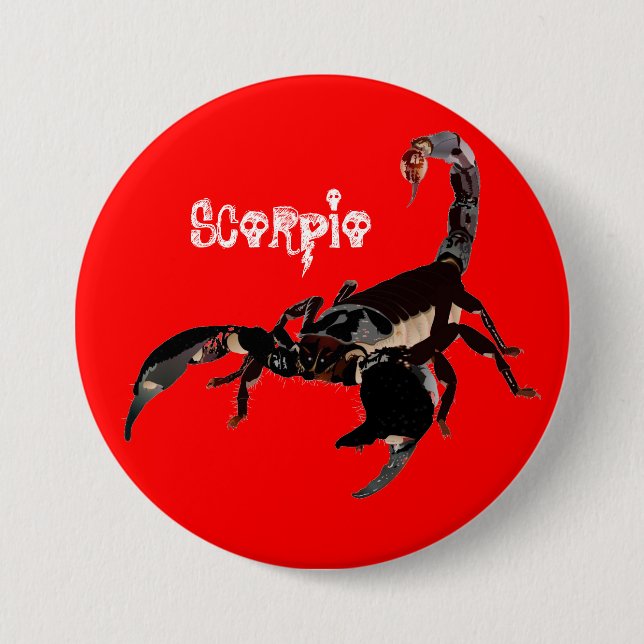 Chapa Redonda De 7 Cm Botones de Skorpion (Anverso)