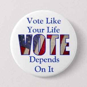 Chapa Redonda De 7 Cm Botones de voto