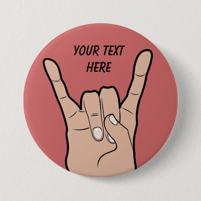 Chapa Redonda De 7 Cm Botones ROCK ON personalizado (Anverso)