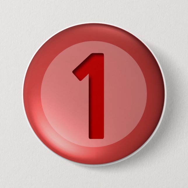 Chapa Redonda De 7 Cm Botones Sleek One Ball (Anverso)