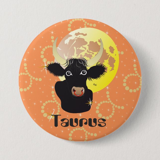 Chapa Redonda De 7 Cm Botones Taurus del 21 al 20 de mayo (Anverso)