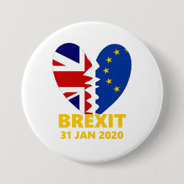 Chapa Redonda De 7 Cm Brexit conmemorativo Reino Unido - Unión Europea d