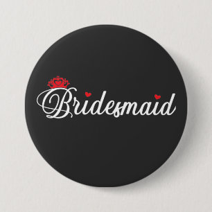 Chapa Redonda De 7 Cm Bridesmaid