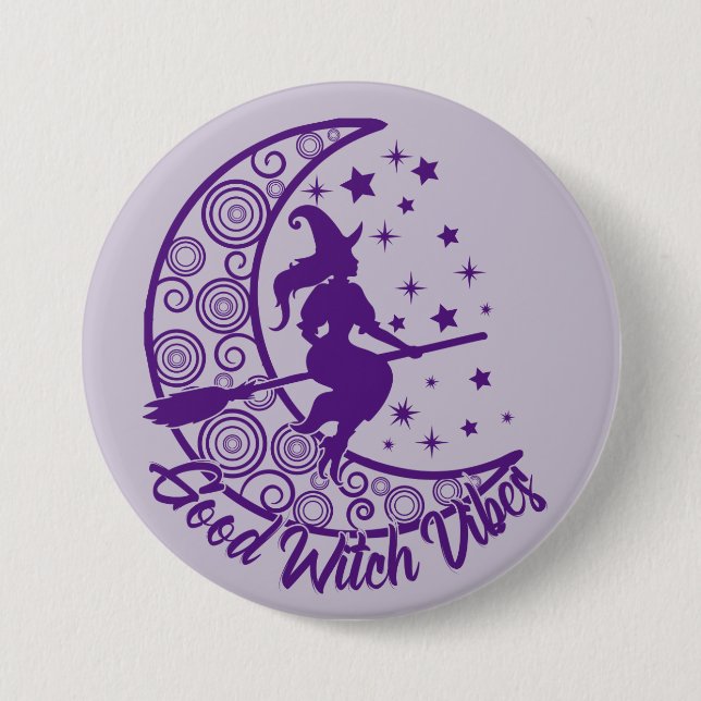 Chapa Redonda De 7 Cm Buenas vibraciones (Anverso)