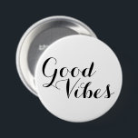 Chapa Redonda De 7 Cm Buenos Vibes Personalizable Texto y colores que se<br><div class="desc">Recuerden: ¡Sólo buenas vibraciones! Intenta leer nuestro programa de acción para que puedas concentrar tu energía en esto, así que deja que esta obra de arte sea tu feliz recordatorio de que te centras en lo bueno! Intento de Esgrima para entender mejor este fenómeno de la manifestación "pensamientos se convierten...</div>
