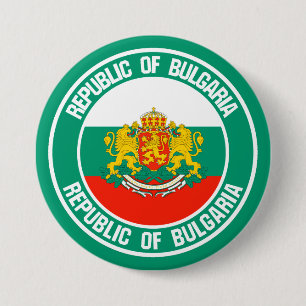 Chapa Redonda De 7 Cm Bulgaria redonda Emblem