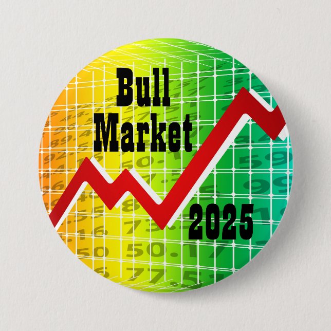 Chapa Redonda De 7 Cm Bull Market 2025 (Anverso)