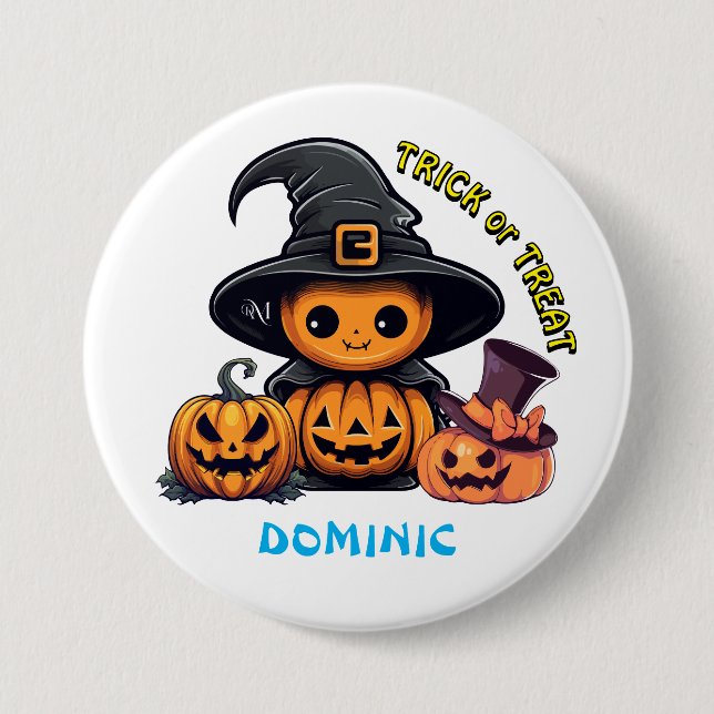 Chapa Redonda De 7 Cm Button : HALLOWEEN Creepy #1 (Anverso)