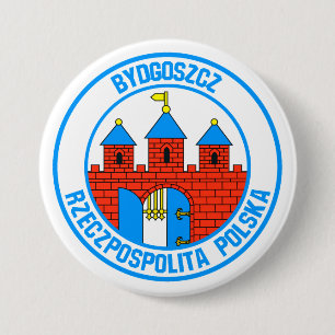 Chapa Redonda De 7 Cm Bydgoszcz Round Emblem