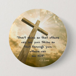 Chapa Redonda De 7 Cm C.S. Lewis Quote On Shining