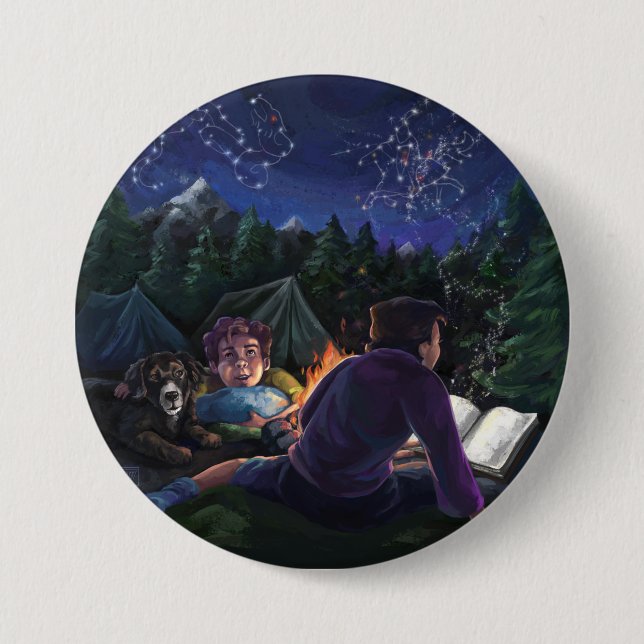 Chapa Redonda De 7 Cm Caballeros de Verano (Anverso)