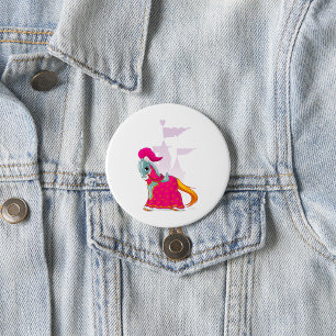 Chapa Redonda De 7 Cm Caballo Caballero Medieval en la fantasía armadura