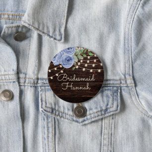 Chapa Redonda De 7 Cm Cadena Rusa De Madera Ilumina Bridesmaid Floral Az