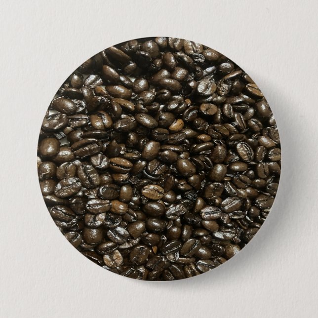 Chapa Redonda De 7 Cm Café frijol (Anverso)