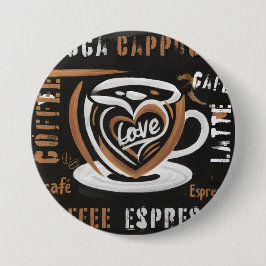 Chapa Redonda De 7 Cm Café Mocca Cappucino Esspreso Cafe'Latte