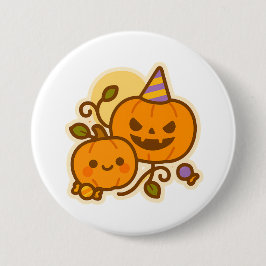 Chapa Redonda De 7 Cm Calabaza de calabaza - Kawaii Halloween