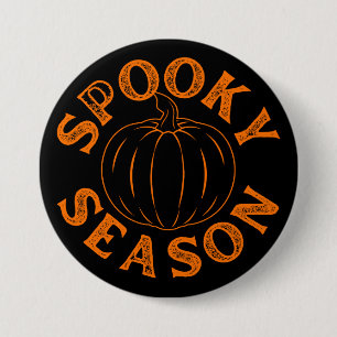 Chapa Redonda De 7 Cm Calabaza de temporada espeluznante