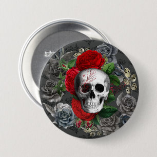 Chapa Redonda De 7 Cm Calavera