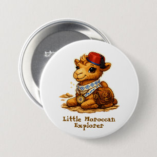 Chapa Redonda De 7 Cm Camello Explorador Marroquí Pequeño Personalizado